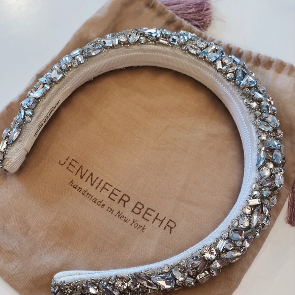 Jennifer Behr Crystal Embellished Padded Headband - Silver main image 11